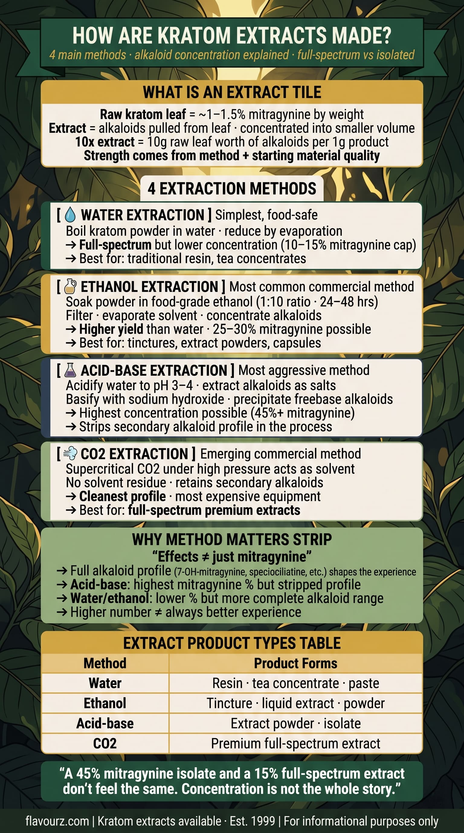 infographic for How Are Kratom Extracts Made